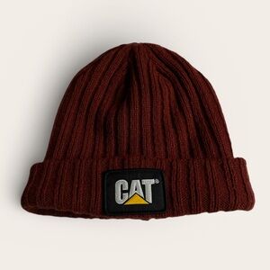 Caterpillar burgundy beanie/hat